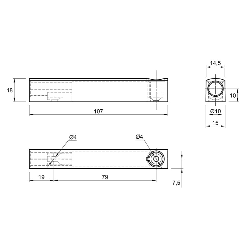 Адаптер для прикручивания выталкивателя пластик серый Hafele (372.91.503)