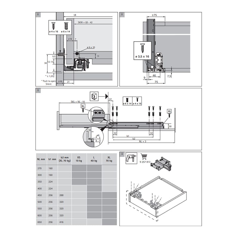 Направляюча Actro YOU L=350 (40 кг), ліва (9256980) Hettich Направляюча Actro YOU L=350 (40 кг), ліва (9256980) Hettich