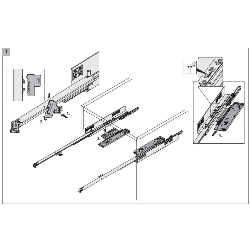 Механізм Push to open Silent 10-30кг (9257896) Hettich (Quadro YOU / Quadro V6 5D)