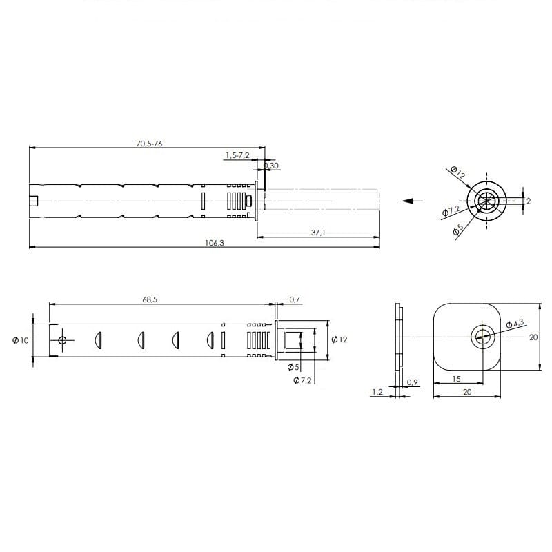 Механизм P2O Magnet, белый, врезной, длинный ход (9089593) Hettich Механизм P2O Magnet, белый, врезной, длинный ход (9089593) Hettich