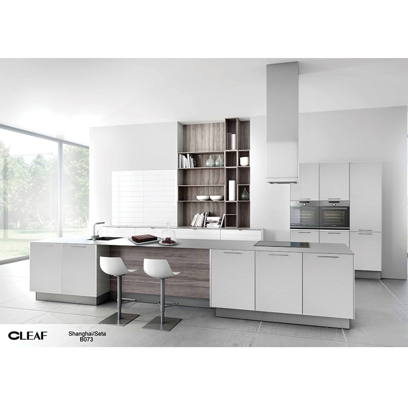 ДСП CLEAF Shanghai/Seta B073 Білий поперечна текстура 2800х2070х22-23,4 мм ДСП CLEAF Shanghai/Seta B073 Білий поперечна текстура 2800х2070х22-23,4 мм