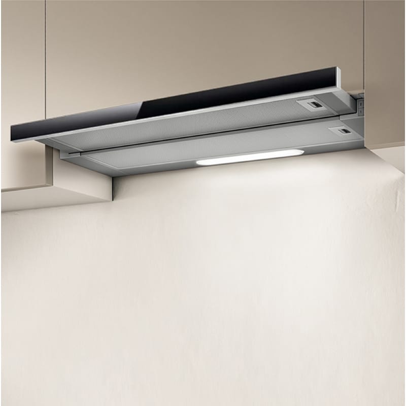 Витяжка Телескопічна TT14 LUX GRVT/A/90 Нерж./чорне скло ELICA