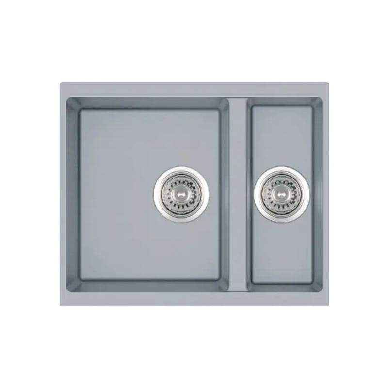 Мойка гранит Quadro 56x46x15 серый металлик Fabiano