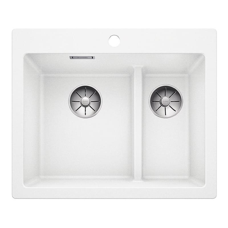 Мойка PLEON 6 Split SILGRANIT (мпс./врезная) белый BLANCO (521693)