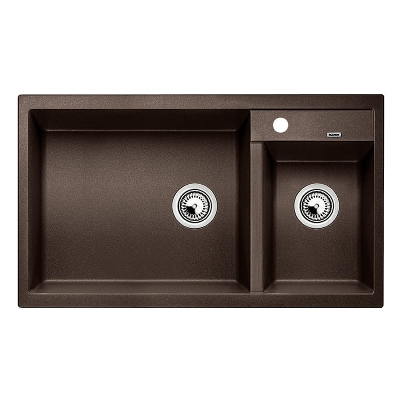 Мойка METRA 9 SILGRANIT (мпс./врезная) кофе (чаша слева) BLANCO (515050)