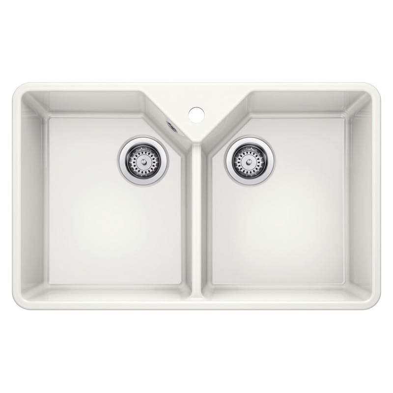 Мийка VILLAE Double кераміка (мпс.) глянсовий білий BLANCO (525164)
