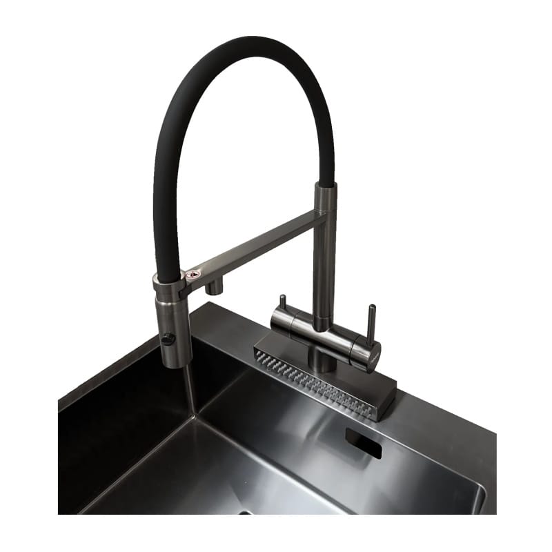 Смеситель комбинированный FKMС 3124 Black Steel (Cascad) Fabiano Смеситель комбинированный FKMС 3124 Black Steel (Cascad) Fabiano