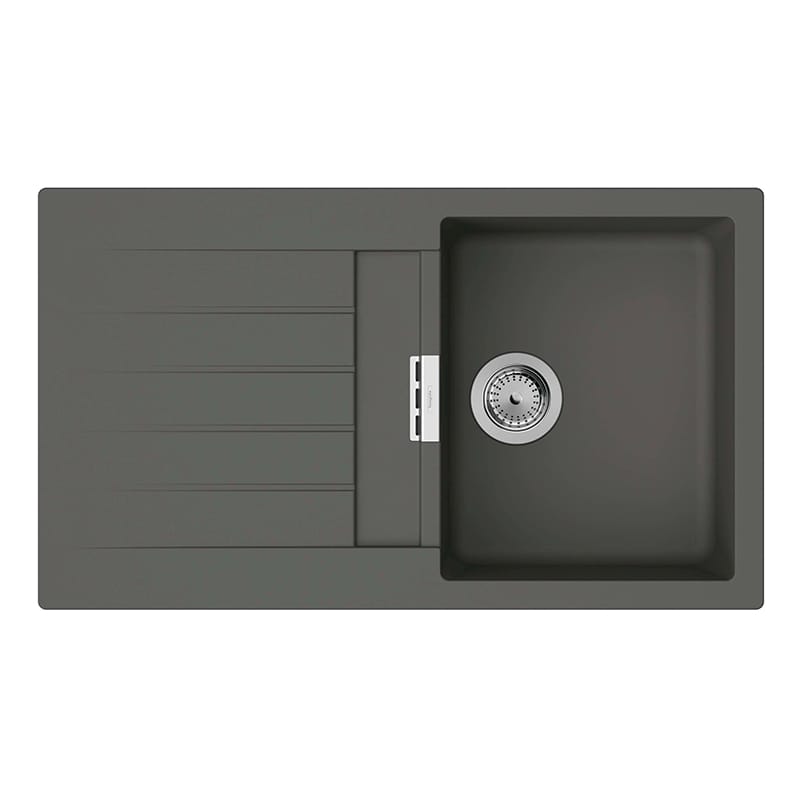 Мийка кухонна граніт S52 з крилом врізна, сірий камінь Hansgrohe (43356290)