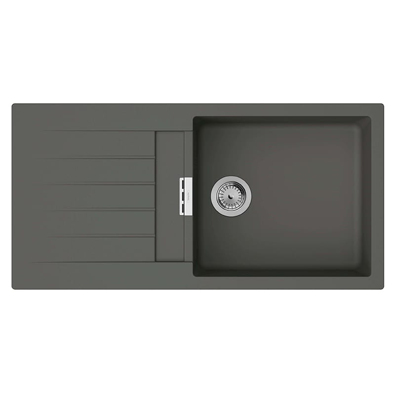 Мойка кухонная гранит S52 с крылом врезная, серый камень Hansgrohe (43358290) Мойка кухонная гранит S52 с крылом врезная, серый камень Hansgrohe (43358290)