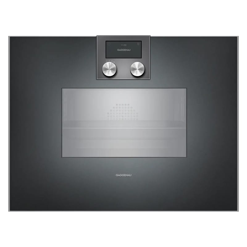 Компактный духовой шкаф-пароварка BS450101 правый антрацит GAGGENAU