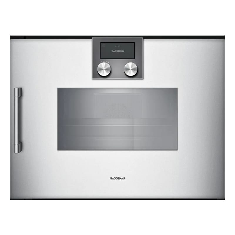 Компактна духова шафа-пароварка BSP250131 права алюміній GAGGENAU