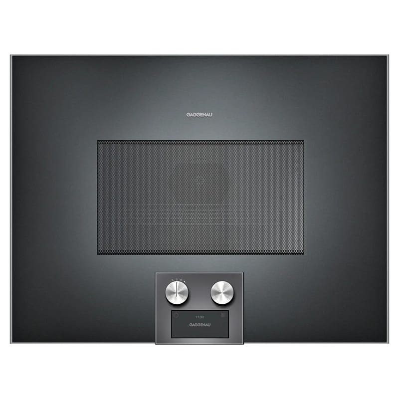 Компактна духова шафа з мікрохвильовим режимом BM454100 права антрацит GAGGENAU Компактна духова шафа з мікрохвильовим режимом BM454100 права антрацит GAGGENAU