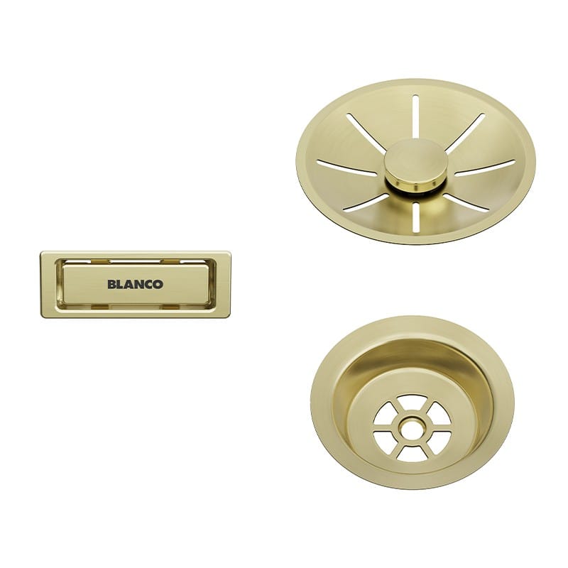 Відвідна арматура InFino для однієї чаші без клапана-автомата satin gold BLANCO (207423) Відвідна арматура InFino для однієї чаші без клапана-автомата satin gold BLANCO (207423)