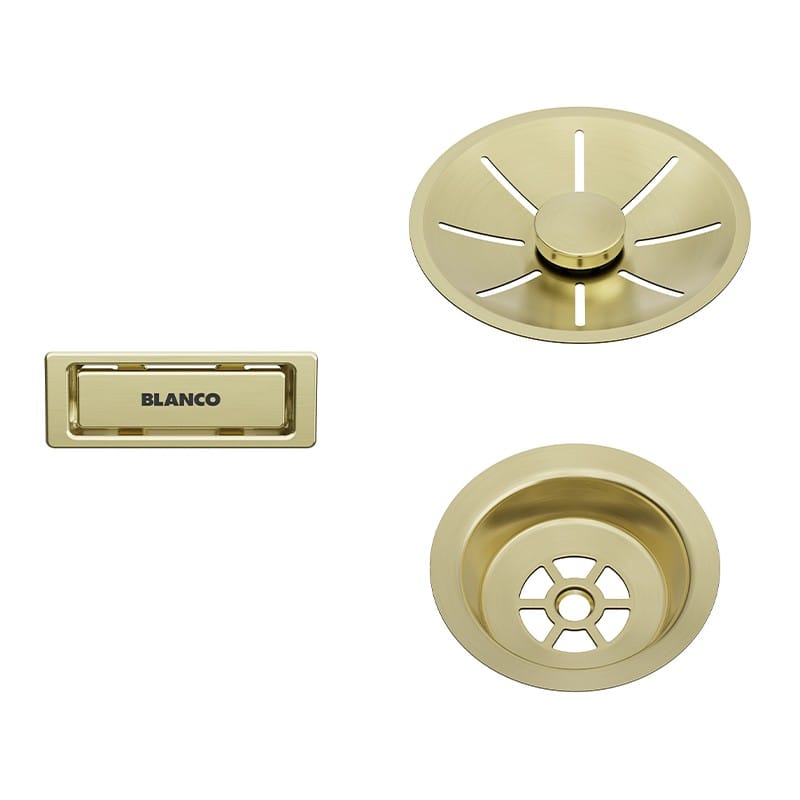 Відвідна арматура InFino для однієї чаші з клапаном-автоматом satin gold BLANCO (207427)