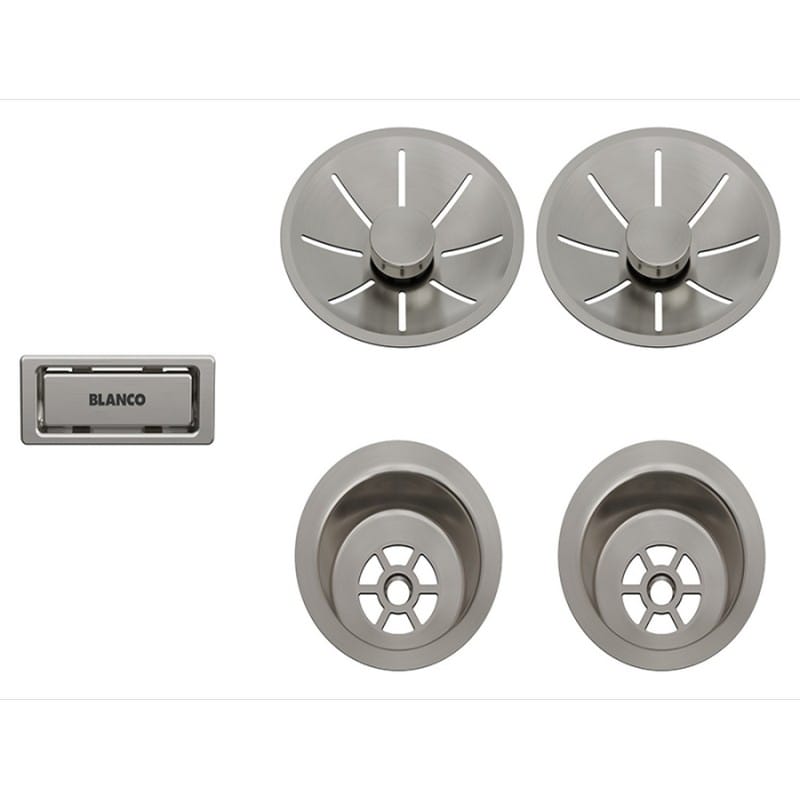 Набір декоративних елементів C-overflow satin platinuml (дві чаші) BLANCO (207410) Набір декоративних елементів C-overflow satin platinuml (дві чаші) BLANCO (207410)