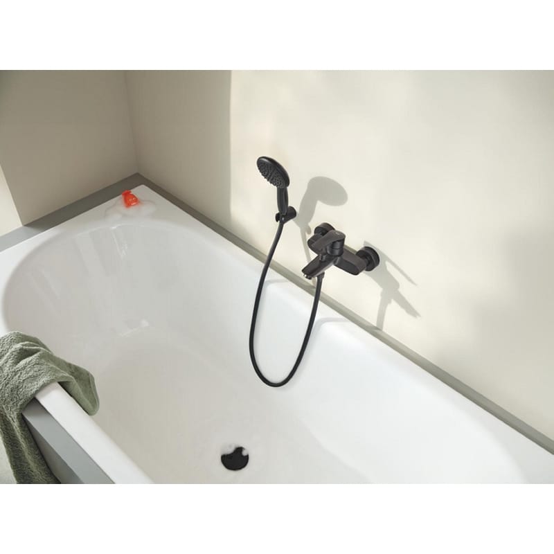 Змішувач для ванни Eurosmart New, настінний монтаж, чорний матовий Grohe (333002433)
