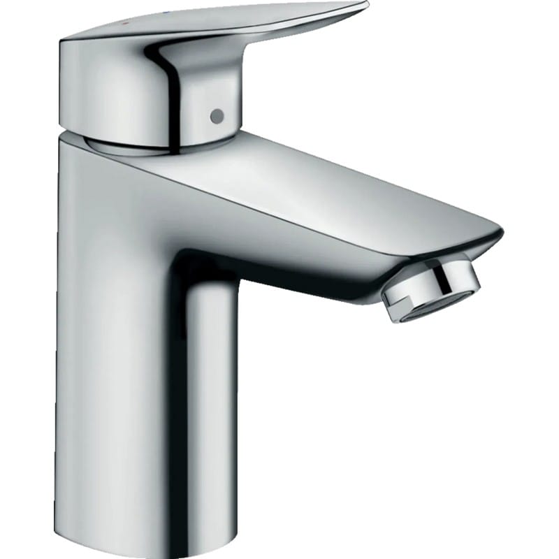 Смеситель для умывальника Logis 100 LowFlow со сливным гарнитуром Chrome Hansgrohe (71104000)