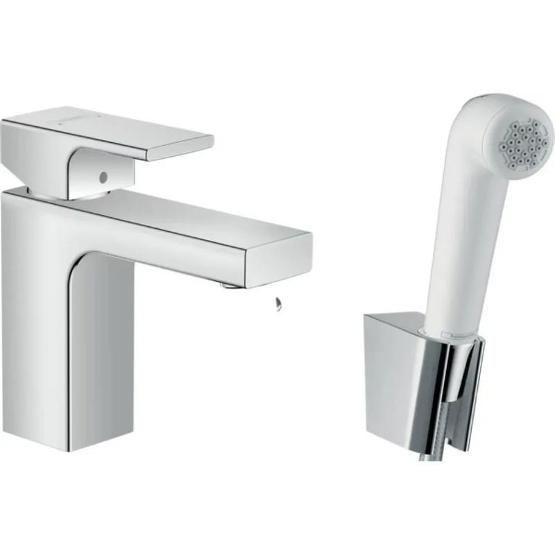 Змішувач для умивальника Vernis Shape 100 з гігієнічної лійкою Chrome Hansgrohe (71216000)