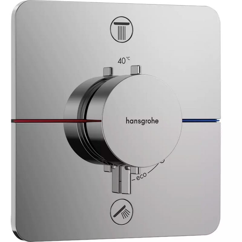 Термостат скрытого монтажа ShowerSelect Comfort Q на 2 функции Chrome Hansgrohe (15583000) Термостат скрытого монтажа ShowerSelect Comfort Q на 2 функции Chrome Hansgrohe (15583000)