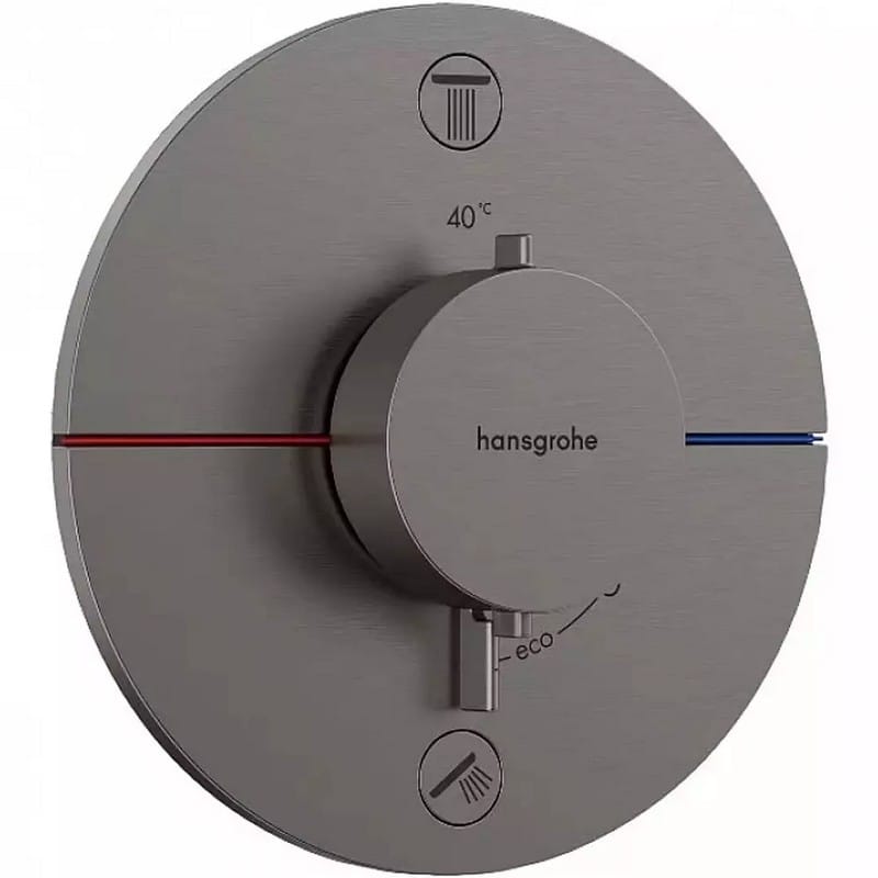 Термостат ShowerSelect Comfort S на 2 споживача зовнішня частина Matt Black Hansgrohe (15554340) Термостат ShowerSelect Comfort S на 2 споживача зовнішня частина Matt Black Hansgrohe (15554340)