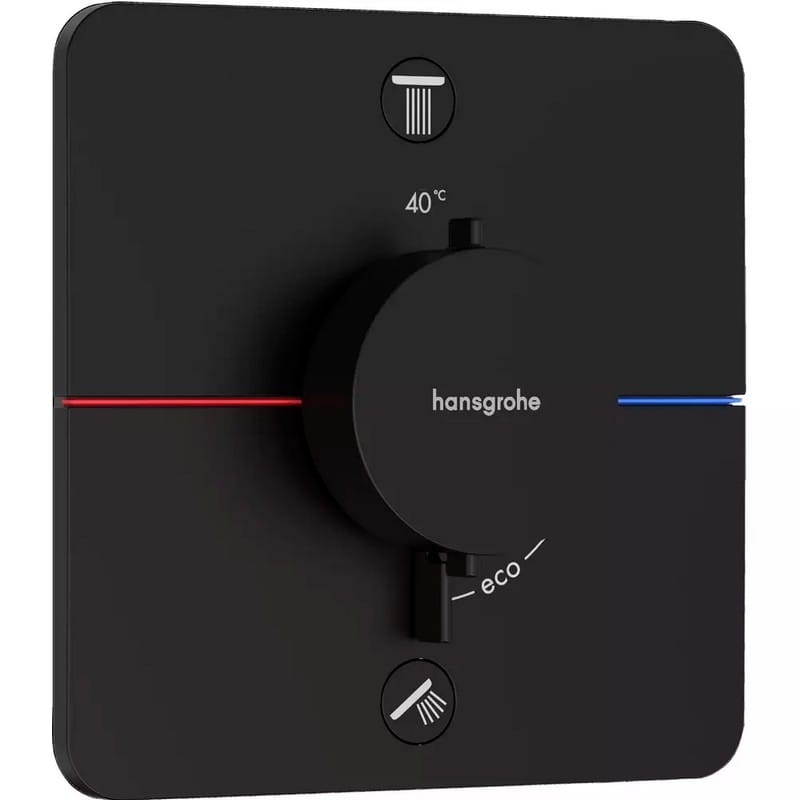 Термостат прихованого монтажу ShowerSelect Comfort Q на 2 функції  Matt Black Hansgrohe (15583670)