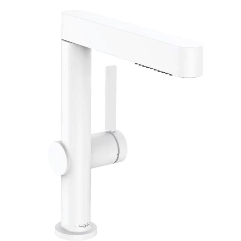 Смеситель для умывальника Finoris 230 с 2JET и push-open, Matt White Hansgrohe (76063700)