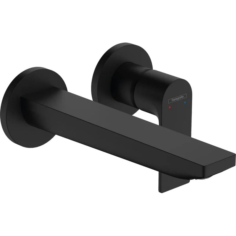 Змішувач для умивальника Rebris E зі стіни, Matt Black Hansgrohe (72568670)