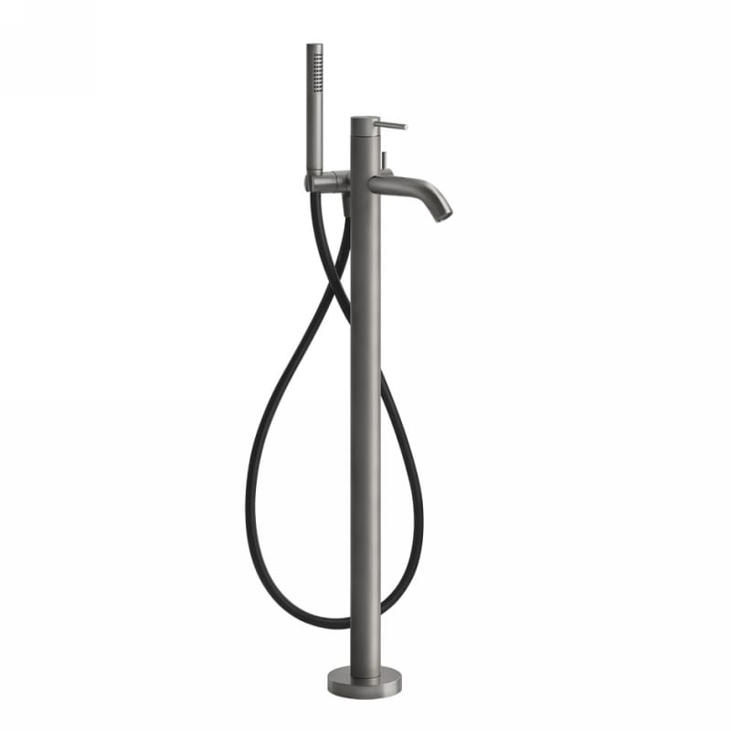 Напольный смеситель для ванны 316 с душевой воронкой, Steel brushed Gessi (54028-239)