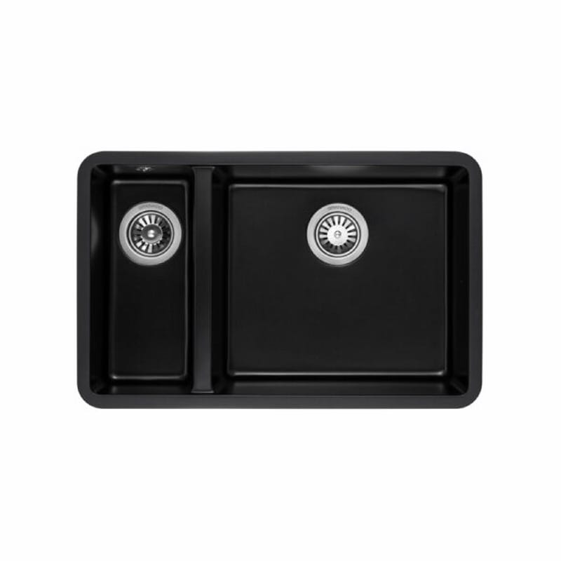 Мойка Under top DOUBLE black shine (705*445mm.) гранит GRANADO