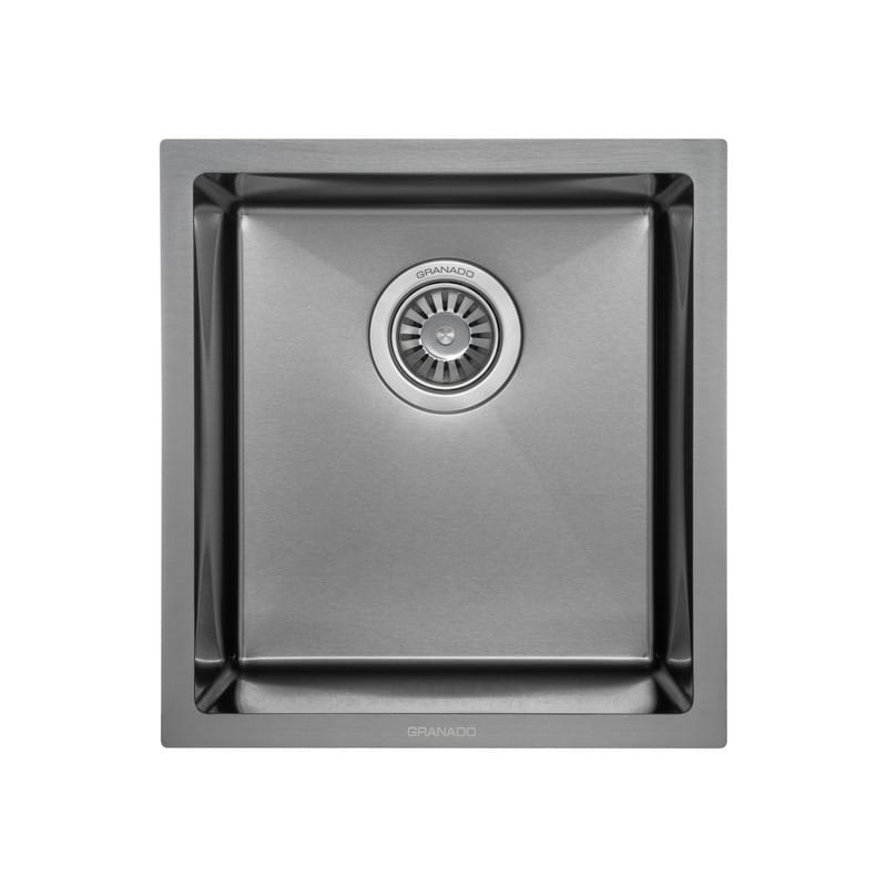 Мойка стальная Under top mini STEEL S201 black (400*430*220mm) GRANADO