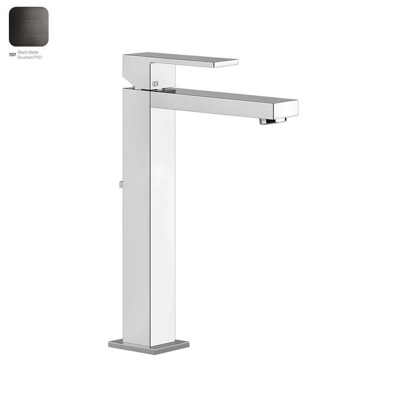 Змішувач для умивальника Gessi Rettangolo, високий, д/к Black Metal Brushed PVD (11921707) Gessi