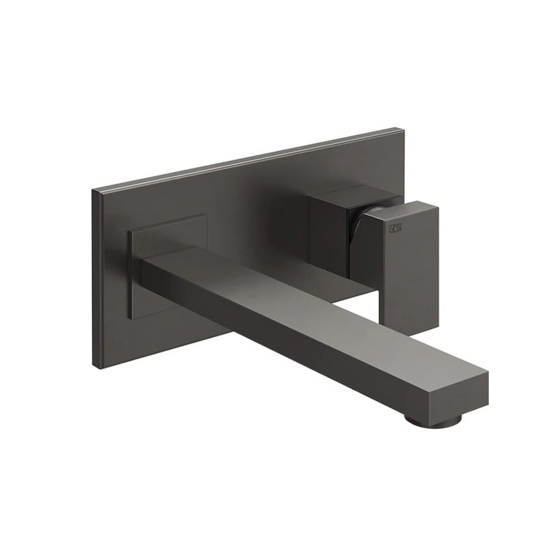 Змішувач для умивальника Gessi Rettangolo, довгий вилив, зовнішня частина Black Metal Brushed PVD (44838707) Gessi