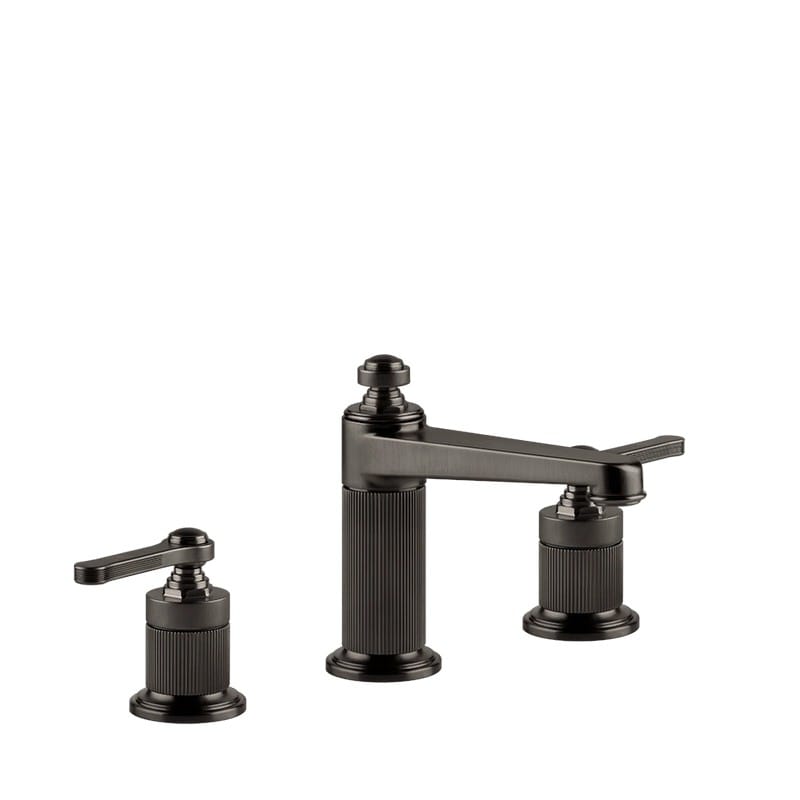 Змішувач для умивальника Gessi Venti 20 на 3 отвори, середній Black Metal Bruched PVD (65014707) Gessi Змішувач для умивальника Gessi Venti 20 на 3 отвори, середній Black Metal Bruched PVD (65014707) Gessi