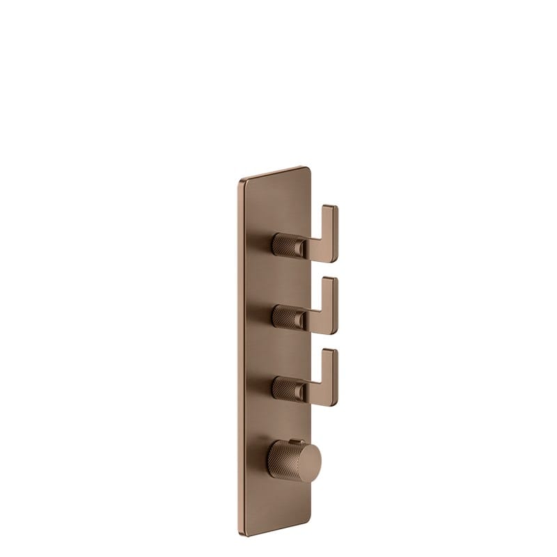 Термостат Inciso з 3 виходами, високопродуктивний, зовн. частина Copper Bruched PVD (58206708) Gessi Термостат Inciso з 3 виходами, високопродуктивний, зовн. частина Copper Bruched PVD (58206708) Gessi