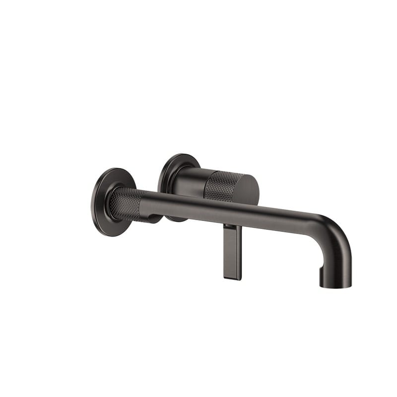 Змішувач для умивальника настінний, довгий вилив Inciso Black Metal Brushed PVD (58089707) Gessi Змішувач для умивальника настінний, довгий вилив Inciso Black Metal Brushed PVD (58089707) Gessi