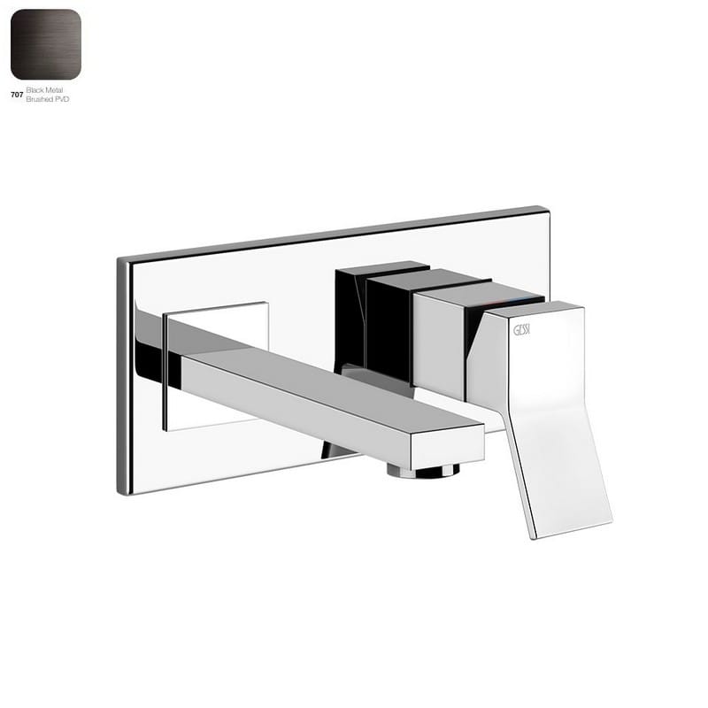 Змішувач для умивальника Gessi Rettangolo K короткий вилив Black Metal Brushed PVD (53089707) Gessi Змішувач для умивальника Gessi Rettangolo K короткий вилив Black Metal Brushed PVD (53089707) Gessi