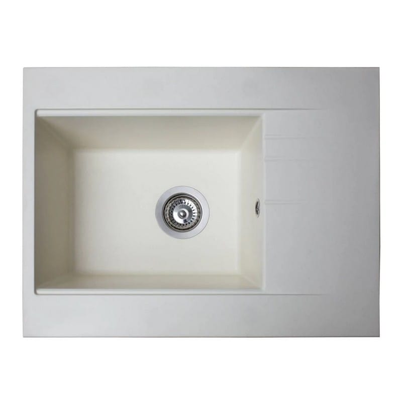 Кухонна мийка BODRUM 650 white mirastone Miraggio
