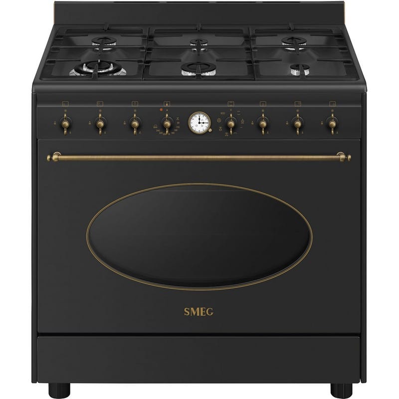 Варильний центр CO90GMAN2 90 см антрацит Smeg (COLONIALE)
