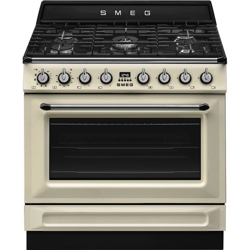Варильний центр TR90GPP 90 см кремовий Smeg (VICTORIA) Варильний центр TR90GPP 90 см кремовий Smeg (VICTORIA)