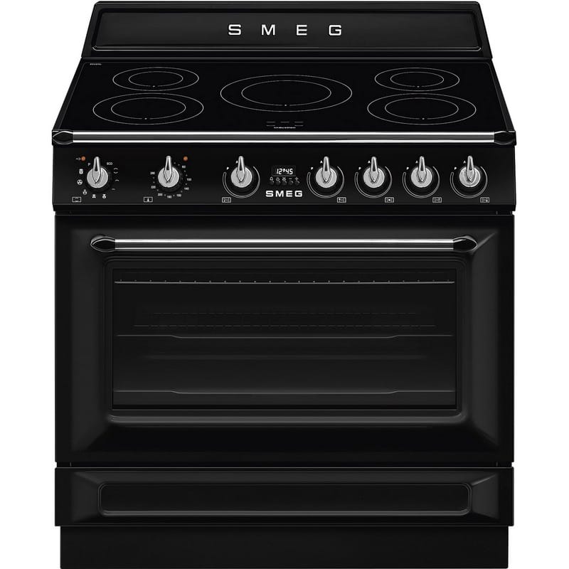 Варильний центр TR90IPBL 90 см чорний Smeg (VICTORIA) Варильний центр TR90IPBL 90 см чорний Smeg (VICTORIA)