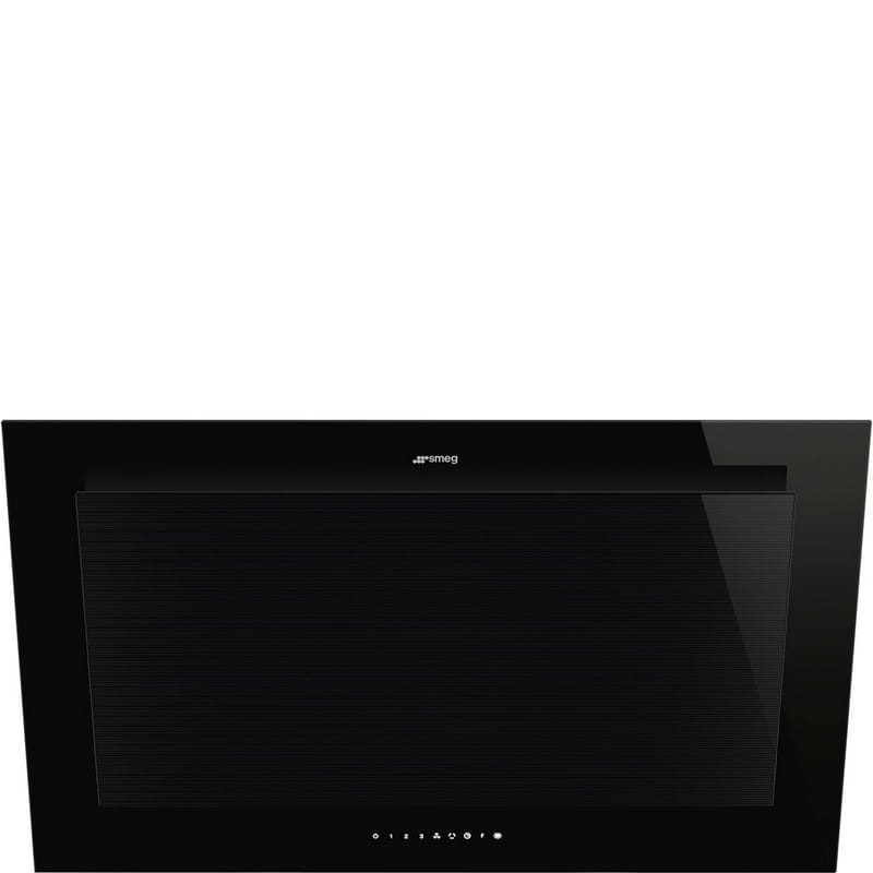 Витяжка пристінна KV194B3 90 см, AutoVent 2.0, чорний Smeg (LINEA) Витяжка пристінна KV194B3 90 см, AutoVent 2.0, чорний Smeg (LINEA)