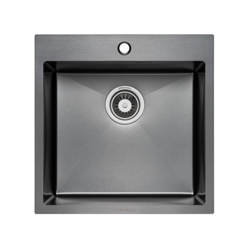 Мийка сталева Galera S201 black textures (500*500*220mm) GRANADO