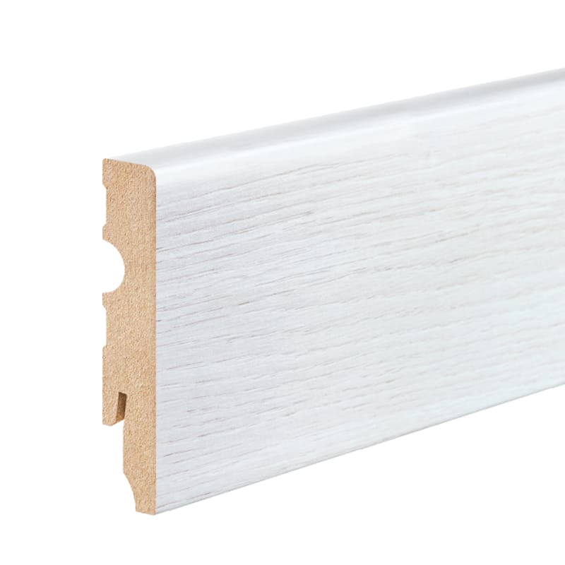 Плінтус Cezar МДФ 349 Білий сніг 80x13x2200 мм