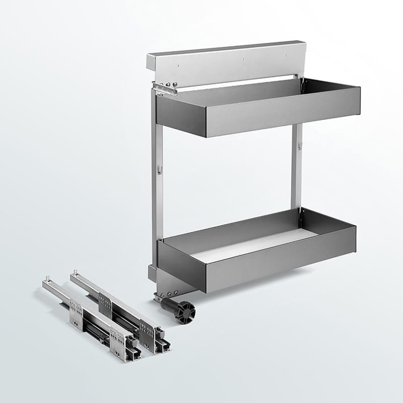 Карго Iris 200мм графит боковое левое 2 полки с доводчиком Muller
