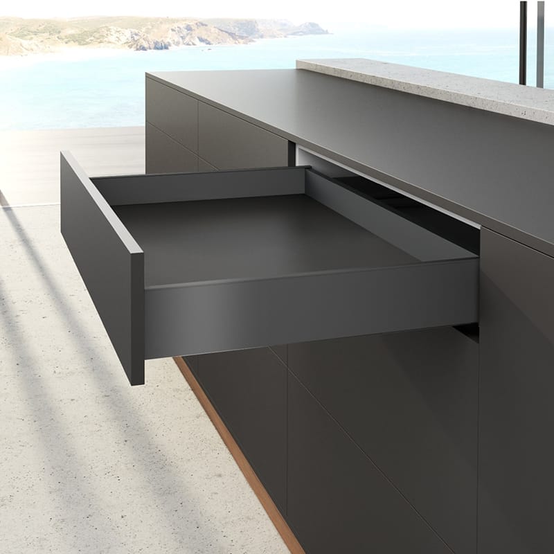 Комплект для шухляди AvanTech YOU Q L = 270 H = 101 антрацит Hettich