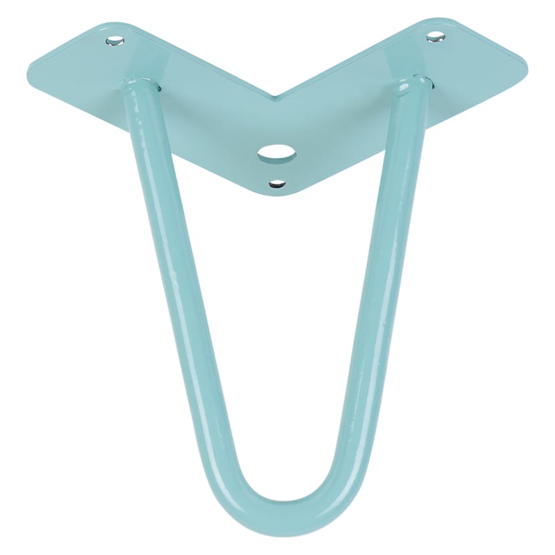 Ножка мебельная HAIRPIN Leg 2ROD Small h15см, азур (бирюзовая) Ножка мебельная HAIRPIN Leg 2ROD Small h15см, азур (бирюзовая)