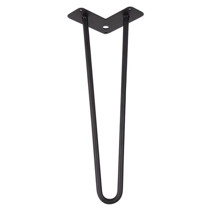 Ножка мебельная HAIRPIN Leg 2ROD Small h41см, черная структурная Ножка мебельная HAIRPIN Leg 2ROD Small h41см, черная структурная