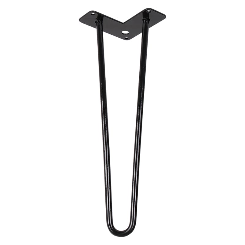 Ножка мебельная HAIRPIN Leg 2ROD Small h41см черная глянцевая Ножка мебельная HAIRPIN Leg 2ROD Small h41см черная глянцевая
