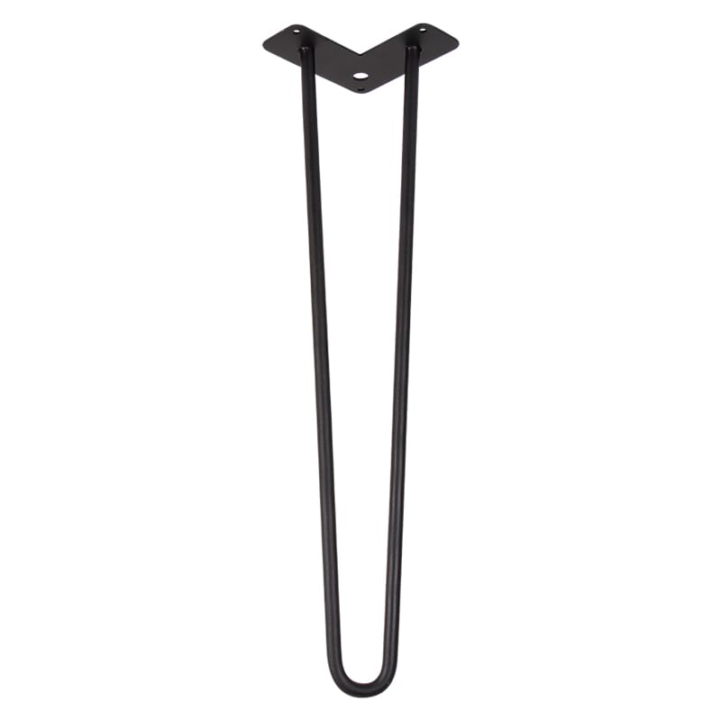 Ножка мебельная HAIRPIN Leg 2ROD Big h55см, черная структурная Ножка мебельная HAIRPIN Leg 2ROD Big h55см, черная структурная