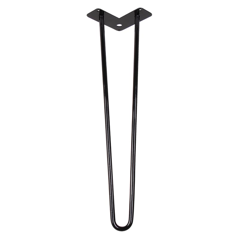 Ножка мебельная HAIRPIN Leg 2ROD Big h55см, черная глянцевая Ножка мебельная HAIRPIN Leg 2ROD Big h55см, черная глянцевая